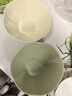 摩登主婦奶油風(fēng)面碗家用陶瓷拉面碗斗笠碗創(chuàng  )意花邊湯碗高顏值面條碗 【7英寸2個(gè)裝面碗】奶白+奶綠 曬單實(shí)拍圖