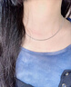 中國黃金（CHINA GOLD）波光粼粼項鏈女銀滿天星鎖骨鏈素鏈毛七夕情人節(jié)禮物送女朋友老婆 925銀波光粼粼項鏈 曬單實拍圖