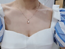 Grace Girl真鉆四葉草雙面戴項鏈女輕奢鎖骨鏈七夕情人節(jié)生日禮物送女友老婆 玫瑰金項鏈【多倉直發(fā)不刻字】 曬單實拍圖