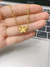 IS YOU黃金桃花足金手鏈女生轉運珠雙層小金珠生日情人節禮物送女友老婆 足金桃花手鏈+品牌禮盒 金重約3.8g 曬單實(shí)拍圖