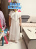 G.DUCKKIDS女童公主連衣裙夏季中大童長(zhǎng)款過膝長(zhǎng)裙洋氣兒童雪紡白裙子小女孩 白色 170 cm 曬單實(shí)拍圖