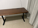 木藝生3cm高端實(shí)木電動(dòng)升降桌電腦桌臺式電競桌子辦公書(shū)桌可升降工作臺 隱藏插排-雙電機3cm實(shí)木胡桃色 160*70【免費送裝】 曬單實(shí)拍圖