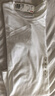 優(yōu)衣庫(kù)女裝柔軟棉質(zhì)弧形下擺T恤/長(zhǎng)袖內(nèi)搭484320 00 白色 M /160/84A 曬單實(shí)拍圖