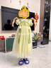 開(kāi)米熊漢服女童夏季裙子2025新款古裝中國風(fēng)超仙連衣裙兒童唐裝女孩夏款 綠色 150 碼建議身高140cm左右 曬單實(shí)拍圖