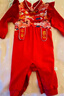 優(yōu)奇嬰兒衣服秋季連體衣女寶寶滿(mǎn)月服春秋款蛇年哈衣百天周歲禮服秋裝 曬單實(shí)拍圖