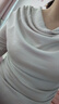 妙奕嘉長(zhǎng)袖t恤女緊身辣妹上衣一字肩春季新款內(nèi)搭打底衫可外穿純欲風(fēng) 蕩領(lǐng)長(zhǎng)袖T恤【燕麥色】 XL 【建議115-130斤】 曬單實(shí)拍圖