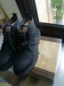 井邁牛皮馬丁靴男中幫皮鞋秋冬加絨低幫男士靴子高幫黑色工裝皮靴潮鞋 黑色【加絨款】 38 碼（=運動(dòng)鞋39） 曬單實(shí)拍圖