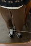 斯凱奇（Skechers）女鞋秋冬小白鞋蕾絲休閑運動熊貓鞋黑色增高厚底老爹鞋11959 黑色/白色/BKW 36 曬單實拍圖