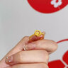 中國黃金（CHINA GOLD）黃金貓眼戒指女時(shí)來(lái)運轉足金轉運珠指七夕情人節禮物送女朋友老婆 時(shí)來(lái)運轉戒指 約2.7g 曬單實(shí)拍圖