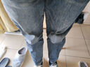 布衣傳說(shuō) 萊賽爾天絲棉 秋冬加絨牛仔褲子男款寬松直筒休閑長(cháng)褲潮 牛仔藍 32 曬單實(shí)拍圖