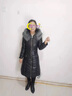 京功皮面棉襖中長(cháng)款修身2025冬季皮衣加厚PU皮海寧女士綿服 黑色夾棉 M 建議85-105斤 曬單實(shí)拍圖