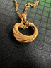 中國黃金（CHINA GOLD）愛心天鵝黃金項(xiàng)鏈女足金吊墜首飾七夕情人節(jié)禮物送女友老婆生日 天鵝之夢足金吊墜 贈(zèng)金色銀鏈 曬單實(shí)拍圖