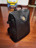 袋鼠大容量真皮雙肩包女2024七夕時(shí)尚電腦包學(xué)院風(fēng)單兩用旅行包 黑色 一號圓標款 曬單實(shí)拍圖