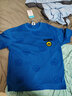 古由卡（GUUKA）xAGAHO潮牌短袖t恤男士上衣服夏季2025新款青少年寬松高端五分袖 寶石藍色 F7927 S 曬單實(shí)拍圖