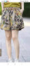BMOI復(fù)古棉麻短褲女夏2025新款休閑褲松緊腰女褲子韓版印花闊腿褲 花朵(含腰帶) XL 建議115-130 曬單實(shí)拍圖
