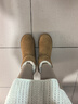 意爾康女靴雪地靴女冬季加絨保暖厚底休閑棉鞋時(shí)尚通勤百搭中筒靴子 土黃色 加絨 38 曬單實(shí)拍圖
