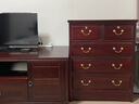 香樟木五斗柜抽屜柜中式全實(shí)木臥室紅色收納儲物柜素面六斗柜 光板五斗酸色80*45*100 曬單實(shí)拍圖