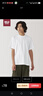 無(wú)印良品（MUJI）天竺編織 圓領(lǐng)短袖T恤AB1MIA4A 白色4A  XL  曬單實(shí)拍圖