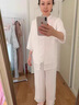 【禪意女裝佛系】風文藝復古禪舞服裝漢服改良版連衣裙居士茶服女中長款唐裝套裝禪服女新款演出服 白色 大碼XL 曬單實拍圖