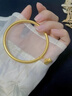 中國黃金（CHINA GOLD）黃金手鐲女足金兩世歡純金古法素圈手鐲生日禮物送女友老婆 54#足金兩世歡手鐲約5.2g 曬單實(shí)拍圖