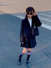 G.DUCKKIDS小黃鴨女童秋季套裝2025新款學(xué)院風(fēng)中大兒童西裝JK百褶裙學(xué)生襯衫 灰色外套+裙子+白襯衫+領(lǐng)帶+掛件 150 建議11~12歲【140-150cm】cm 曬單實拍圖