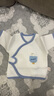 布昔熊【2件裝】新生嬰兒兒0-3月半背衣四季純棉上衣初生嬰兒寶寶長袖衣 三層夾棉2件裝（口袋鴨+灰星星） 59 （01-3個月12斤以內） 曬單實拍圖