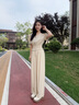 佰藍嬌時尚休閑套裝女2025夏季新款高級感洋氣質(zhì)減齡寬松闊腿褲子兩件套 卡其色 M 曬單實拍圖