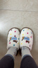 名創(chuàng  )優(yōu)品（MINISO）彩點(diǎn)狗狗卡通趣味毛毛居家鞋女秋冬可愛(ài)棉拖鞋月子鞋白咖38-39 曬單實(shí)拍圖