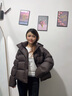 波司登（BOSIDENG）25新款羽絨服女短款90絨泡芙時(shí)尚脫卸帽冬季厚保暖外套B250243102 【趨勢推薦】布朗咖7A11 S 160/84A 體重約110-125斤 曬單實(shí)拍圖