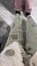 芬騰月子服秋冬季女士純棉空氣棉夾層孕婦睡衣抗菌產(chǎn)后哺乳家居服 果綠 XL 建議：124-142斤 曬單實(shí)拍圖