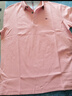 老爺車(chē)（LAOYECHE）100純棉短袖T恤男夏薄款絲光棉休閑刺繡POLO領(lǐng)衫寬松大碼半袖體恤 粉色 2XL 曬單實(shí)拍圖
