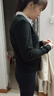 恒源祥螺紋德絨媽媽裝polo領假兩件t恤女打底衫時尚長袖氣質(zhì)大碼女衛(wèi)衣 黑色 XL 【建議120-135斤】 曬單實拍圖