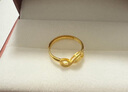 周生生足金絲帶開(kāi)口黃金戒指 無(wú)盡的愛(ài) 女款 27924R計價(jià) 2.52克(含工費100元) 曬單實(shí)拍圖