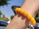 胖東來(lái)同款山尺蜜蠟手串盤(pán)玩女生天然琥珀雞油黃送媽媽手鏈男款感 【10MM雞油黃】14-15cm手圍蜜媱 曬單實(shí)拍圖