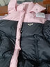 鴨鴨（YAYA）2025年冬季新品羽絨服女款韓版加厚潮流時(shí)尚長(cháng)款保暖羽絨外套YE 粉拼黑色 M 曬單實(shí)拍圖