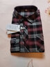 純棉男士中老年長(cháng)袖格子襯衫大碼寬松有口袋抗皺免燙爸爸長(cháng)袖襯衣 286-1紅格 XL-41建議120-140斤 曬單實(shí)拍圖