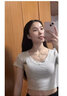 飾薇S925銀小杏運平安扣項鏈女復古福字白玉髓吊墜高級感百搭鎖骨鏈 禮盒裝 曬單實(shí)拍圖