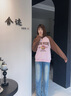 Teenie Weenie小熊女裝冬裝簡(jiǎn)約風(fēng)撞色插肩袖衛(wèi)衣加絨軟糯復(fù)古上衣 淺粉色 M (165) 曬單實(shí)拍圖