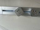 西門子（SIEMENS）軌道插座8000W大功率 可移動明裝墻壁接線板多功能導軌電力插座 黑色0.8米軌道+4個五孔插座 曬單實拍圖