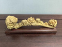 伊彌黃楊木雕如意擺件中式客廳擺設(shè)實木雕刻工藝品年年有余生日禮物 黃楊木如意 長寬高：25*5.5*6CM 曬單實拍圖