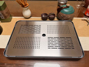 ORTOR茶盤(pán)儲水式家用茶杯托盤(pán)雙層瀝水果盤(pán)水杯盤(pán)不銹鋼瀝水盤(pán)茶 中號離子灰茶盤(pán)（帶排水） 曬單實(shí)拍圖