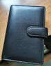 朗捷 真皮筆記本子A5活頁(yè)記事本B5筆記本文具A6日記本子可拆卸皮面本辦公用品定制logo 黑色--B5 曬單實(shí)拍圖