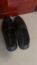 蜘蛛王男鞋春秋季軟底一腳蹬懶人鞋中年男士休閑皮鞋 880181A 黑色 38 曬單實(shí)拍圖