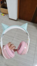 立創(chuàng  )智2025年最新款兒童背書(shū)誦讀頭戴式藍牙耳機耳返帶麥學(xué)習機增強記憶神器沉浸式閱讀 貓耳頂配款漸變粉實(shí)時(shí)耳返保護 默認1 曬單實(shí)拍圖
