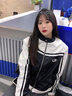 IMXS短外套夾克男女裝新款PU皮復(fù)古拼色機(jī)車服情侶款寬松潮牌休閑上衣 黑白|23J3037W M 曬單實(shí)拍圖