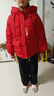 皮爾卡丹（pierre cardin）高端棉服女短款2025冬季新款韓版寬松小個(gè)子棉襖連帽加厚棉衣外套 紅色 XL 建議130-145斤 曬單實(shí)拍圖