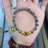 中外琺瑯美術(shù)館非遺手工 景泰藍手串 生日禮物 送女友送妻子送愛(ài)人送閨蜜 七夕節 寶石藍 曬單實(shí)拍圖