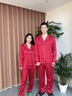 北極絨【秋上新】情侶睡衣女春秋季長袖結(jié)婚冰絲可外穿男士家居服套裝 曬單實拍圖