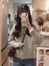 針織衫女小香風(fēng)外套秋冬新款2025年小個(gè)子開(kāi)衫慵懶風(fēng)洋氣百搭上衣 卡其杏色 【不易縮水抗起球】 均碼 【推薦80-140斤】 曬單實(shí)拍圖