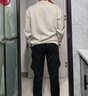 恒源祥衛衣男士春秋季2025新款薄款寬松圓領(lǐng)假兩件長(cháng)袖T恤裝男生打底衫 杏色 M 115斤以?xún)?曬單實(shí)拍圖